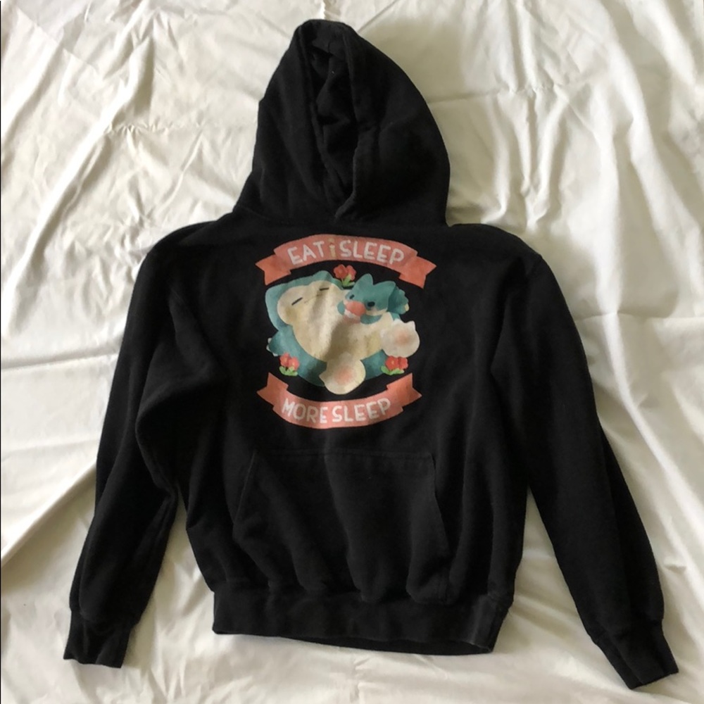 Black Pokémon graphic hoodie